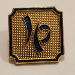 J P Enamel Gold Tone Metal Lapel Pin