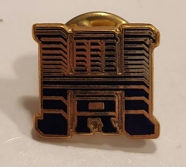 M R Enamel Gold Tone Metal Lapel Pin