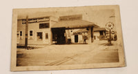 Antique MacLaren's Highland Station Mac's Shell Gasoline Premier Gasoline Texaco Motor Oil Black and White Photo Card