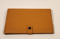 London Embossed Pig Skin Brown Leather Wallet Made in Canada