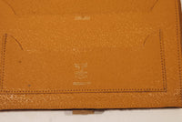 London Embossed Pig Skin Brown Leather Wallet Made in Canada