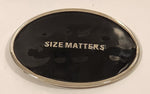 Size Matters Black Metal Belt Buckle