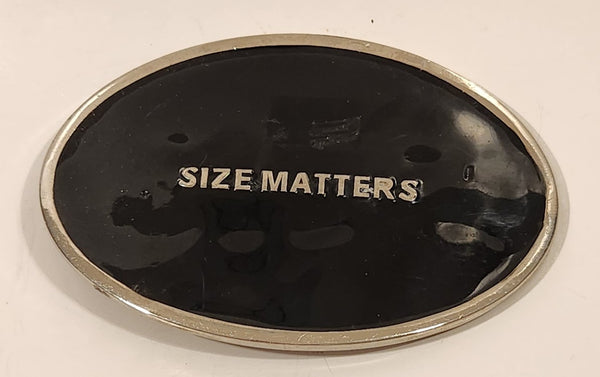 Size Matters Black Metal Belt Buckle