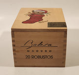 Rare Bahia Maduro Teddy Bear in Christmas Stocking 20 Robustos Cigars Wood Box