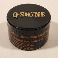 Vintage Q-Shine All-In-One Shoe Polisher in Black Plastic Container Made in Spain