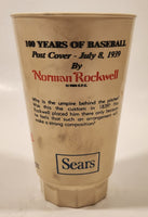 1984 Sears Coca Cola The Saturday Evening Post 100 Years Of Baseball July 8 1939 Norman Rockwell 5 1/2" Tall 16 Oz Hard Plastic Cup