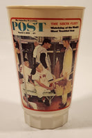 1984 Sears Coca Cola The Saturday Evening Post The Rookie March 2 1957 Norman Rockwell 5 1/2" Tall 16 Oz Hard Plastic Cup