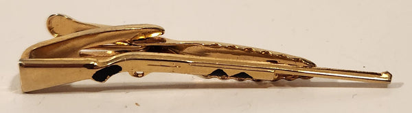 Vintage Hicock USA Hunting Rifle Gold Tone Tie Clip