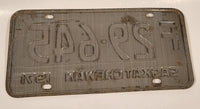 Vintage 1971 Saskatchewan Farm Vehicle Red Lettering White Vehicle License Plate Metal Tag 29 645