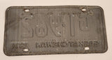 Vintage 1971 Saskatchewan Government Vehicle Red Lettering White Vehicle License Plate Metal Tag G 1 962