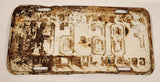 Vintage 1955 Saskatchewan Golden Jubilee Farm Vehicle Green Lettering White Vehicle License Plate Metal Tag 86 668