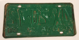 Vintage 1968 Alberta Restricted X White Letters Green Vehicle License Plate Tag 4X 20 72