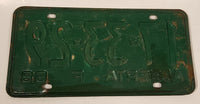 Vintage 1968 Alberta Farm Vehicle White Letters Green Vehicle License Plate Tag 17 33 29