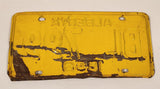 Vintage 1958 Alberta Black Letters Yellow Vehicle License Plate BL 799