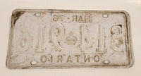 March 1976 Ontario Blue with White Letters Vehicle License Plate B14 916