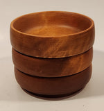 Vintage Baribocraft Barbo-Maid Maple Wood Salad Bowls Set of 3 Made in Canada