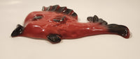 Vintage Red and Black Fish Chalkware Wall Hanging