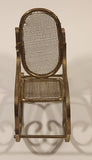 Vintage Mesh Rocking Chair Dollhouse Brass Miniature 3" Tall