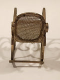 Vintage Mesh Rocking Chair Dollhouse Brass Miniature 3" Tall