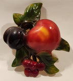 Rare Vintage Kentware Coast Arts Vancouver Apple Plum Cherry Fruit Chalkware Wall Hanging