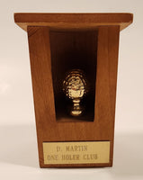 One Holer Club Outhouse Shaped Wood Golf Trophy Award