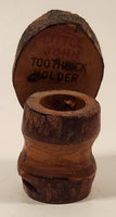 Vintage Banff Alberta Toilet Shaped Little John Toothpick Holder Wood