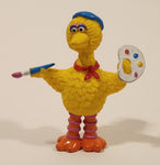 Vintage Applause Sesame Street Big Bird as Painter Artist 3 3/4" Tall PVC Toy Figure