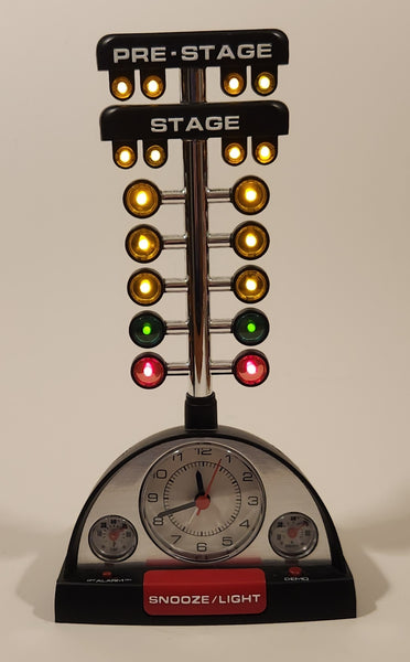 Drag Racing Christmas Tree Lights Thermometer Hygrometer Alarm Clock with Race Sounds