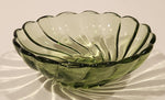 Vintage Hazel Atlas Colonial Swirl 4 3/4" Green Glass Capri Serving Bowl