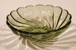 Vintage Hazel Atlas Colonial Swirl 4 3/4" Green Glass Capri Serving Bowl