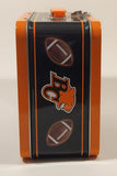 2003 CFL BC Lions Football Team 50 Seasons Est 1953 Dave Dickenson Quarterback Jason Clermont Slotback Orange and White Tin Metal Lunch Box