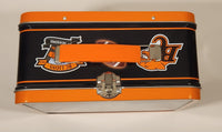 2003 CFL BC Lions Football Team 50 Seasons Est 1953 Dave Dickenson Quarterback Jason Clermont Slotback Orange and White Tin Metal Lunch Box