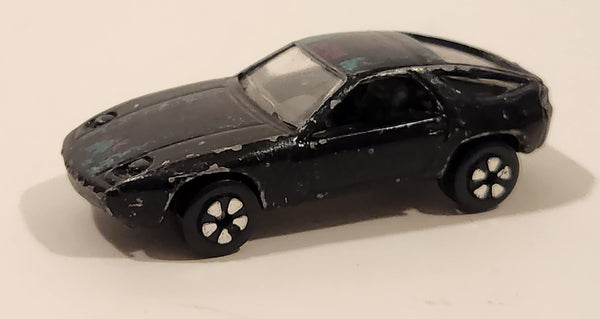 Vintage PlayArt Porsche 928 Black Die Cast Toy Car Vehicle Made in Hong Kong