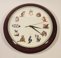 Cats and Kittens 13 1/4" Wall Clock with Sound