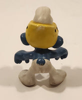 Vintage 1978 Peyo Schleich Smurfs Wrestler Smurf 2" PVC Toy Figure Made in W. Germany