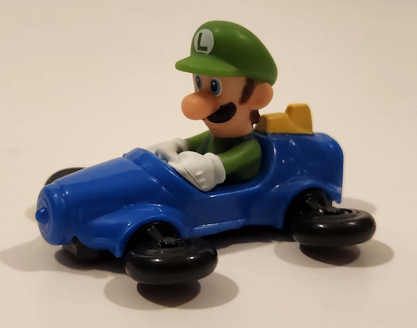 2014 McDonald's Nintendo Switch Mario Kart 8 Deluxe Luigi Blue Plastic Toy Car Vehicle