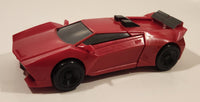 2015 Hasbro Transformers 3 Step Changer Sideswipe Robots in Disguise Red 8 1/2" Tall Plastic Toy Figure Car
