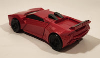 2015 Hasbro Transformers 3 Step Changer Sideswipe Robots in Disguise Red 8 1/2" Tall Plastic Toy Figure Car