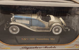 2009 Signature Models 1935 Duesenberg SSJ Silver and Blue 1/32 Scale Die Cast Toy Car Vehicle New in Box