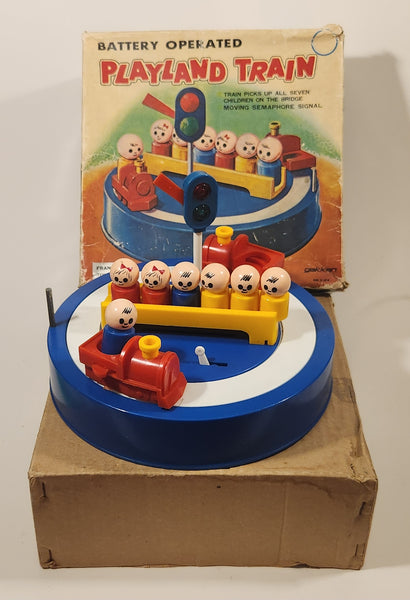 Vintage 1970s Gakken Frankonia Item No. 1522 Playland Train Battery Operated Toy with Box