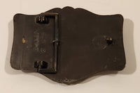 Vintage 1978 A. H. M. Honda Enamel and Gold Tone Metal Belt Buckle