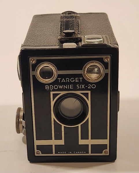 Vintage Kodak Brownie Six 20 Target Black Box Camera Made in Canada
