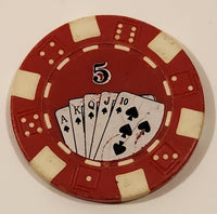 $5 Coin Red Token Poker Chip