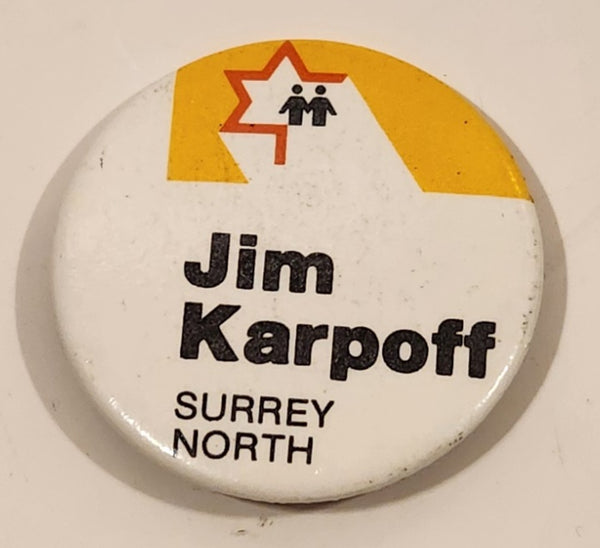 Jim Karpoff Surrey North 2 1/4" Round Button Pin