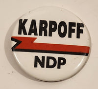 Jim Karpoff NDP 2 1/4" Round Button Pin