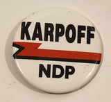 Jim Karpoff NDP 2 1/4" Round Button Pin