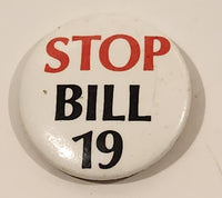 Stop Bill 19 1 1/2" Round Button Pin