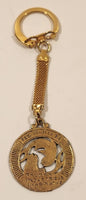 Vintage Pisces Feb 16 Mar 21 Prudent Industrious Imaginative Gold Tone Metal Keychain