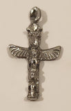 Vintage Aboriginal Native Eagle Totem Pole Sterling Silver Pendant
