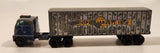 Vintage Lesney Matchbox Major Pack M-9 Inter-State Double Freighter Cooper Jarrett International Hendrickson Tractor Blue and Grey Die Cast Toy Racing Car Vehicle